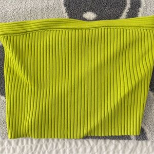 Forever 21 Lime Ribbed Tube Top